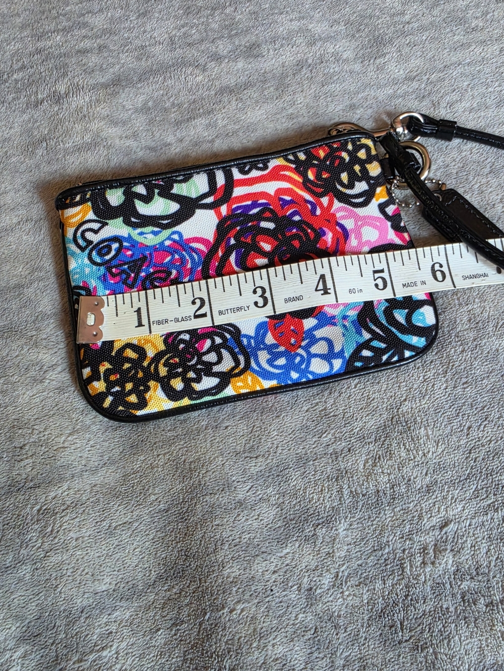 Coach Poppy Floral Graffiti Wristlet - Picture 2 of 4